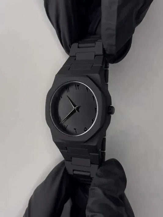 Aura Black Arabic Dial Watch | Trendy Men’s Timepiece | Lightweight Quartz Design