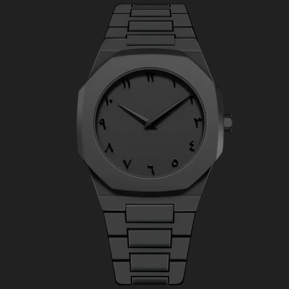 Aura Black Arabic Dial Watch | Trendy Men’s Timepiece | Lightweight Quartz Design