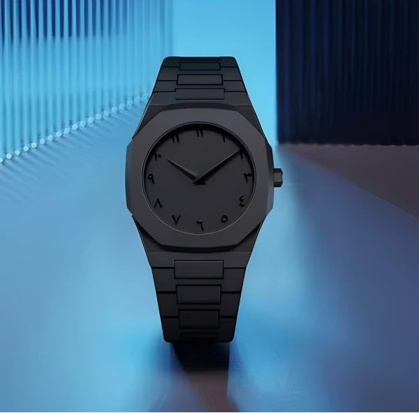 Aura Black Arabic Dial Watch | Trendy Men’s Timepiece | Lightweight Quartz Design